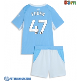 Fotballdrakt Barn Manchester City Phil Foden #47 Hjemmedraktsett 2026-27 Kortermet (+ Korte bukser)